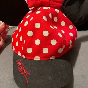 Disney Red and Black Minnie Mouse Hat